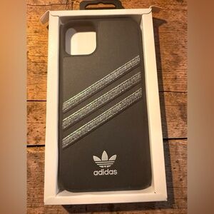 Adidas Originals iPhone 11 Pro Max Case Three Stripes Glitter Trefoil New Black
